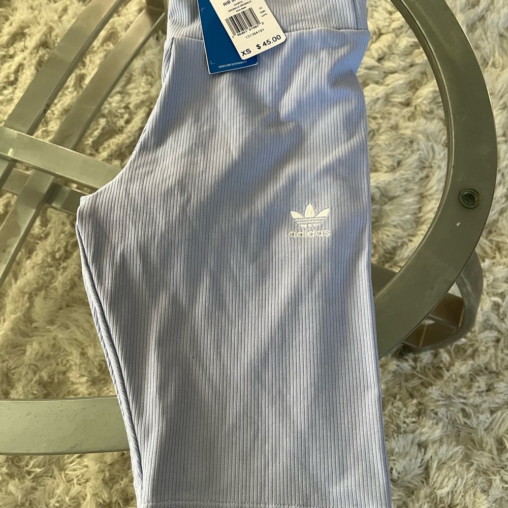 Adidas Kids Light Blue Striped Leggings